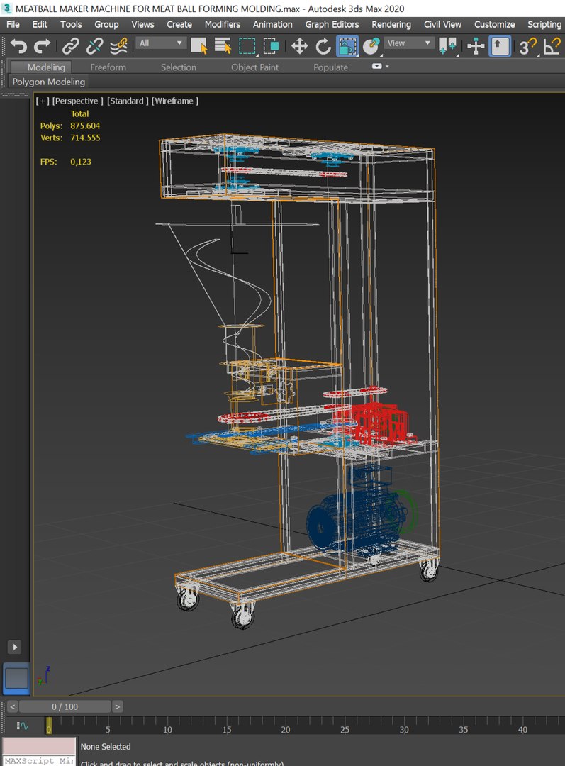 MEATBALL MAKER MACHINE FOR MEAT BALL FORMING MOLDING 3D Model ...