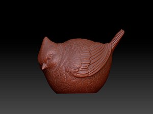 fat bird 3d obj