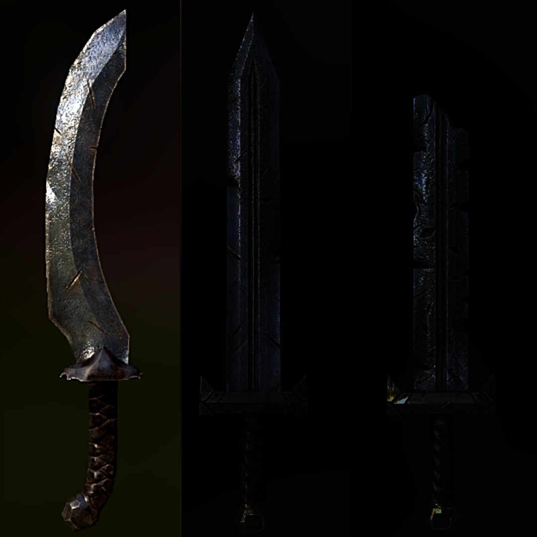 Dragon Tongue Sword Weapon 3D Model TurboSquid 1629916