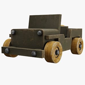 wood toy jeep 3D model