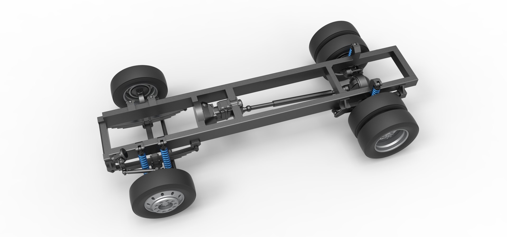 Chassis Of Big Rig Racing Semi Truck Scale 1 To 25 3D - TurboSquid 2374516