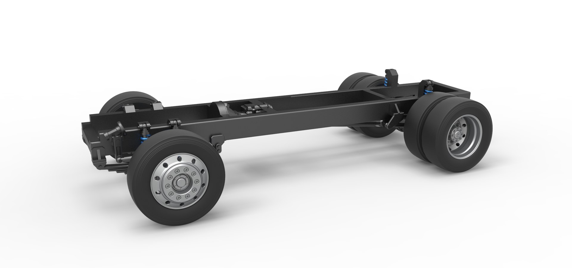 Chassis Of Big Rig Racing Semi Truck Scale 1 To 25 3D - TurboSquid 2374516