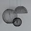 West Elm Wicker Pendant 3D model