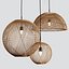 West Elm Wicker Pendant 3D model