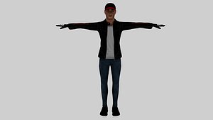 Low Poly Rigged  Animated Bike Rider