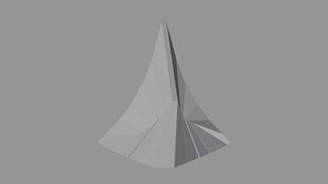 3D artistic decorative peak structure model