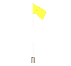 3D Golf Flag PBR 4