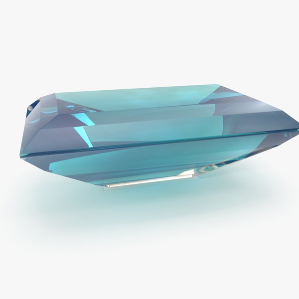 3D model Baguette Cut Aquamarine