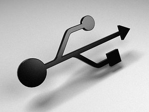 logo usb 3d model