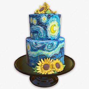 Van Gogh - Starry Night Cake