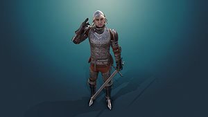 knight male character 3D model