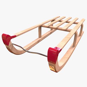 max wooden sledge modelled