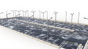 Urban Parking lot 3D model