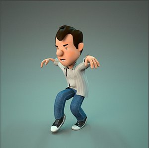 ma cartoon man character rigged