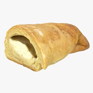 3D Cut Curd Pastry model