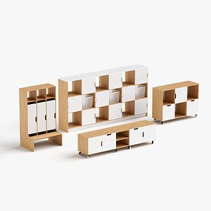 Modern Kindergarten Furniture PBR model