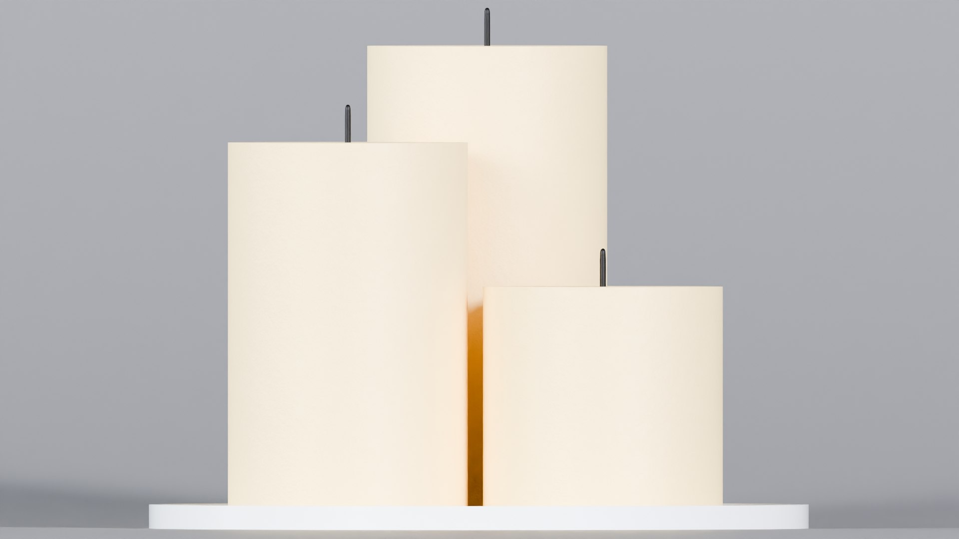3D 3 Cream Yellow Round Candles 3D Model True Renders UV 4K PBR Textures model https://p.turbosquid.com/ts-thumb/tx/HRT9Zw/OK/round_candles.001/jpg/1773108452/1920x1080/fit_q87/034bdd6b140dbb878c4c63970beda36750bc3112/round_candles.001.jpg