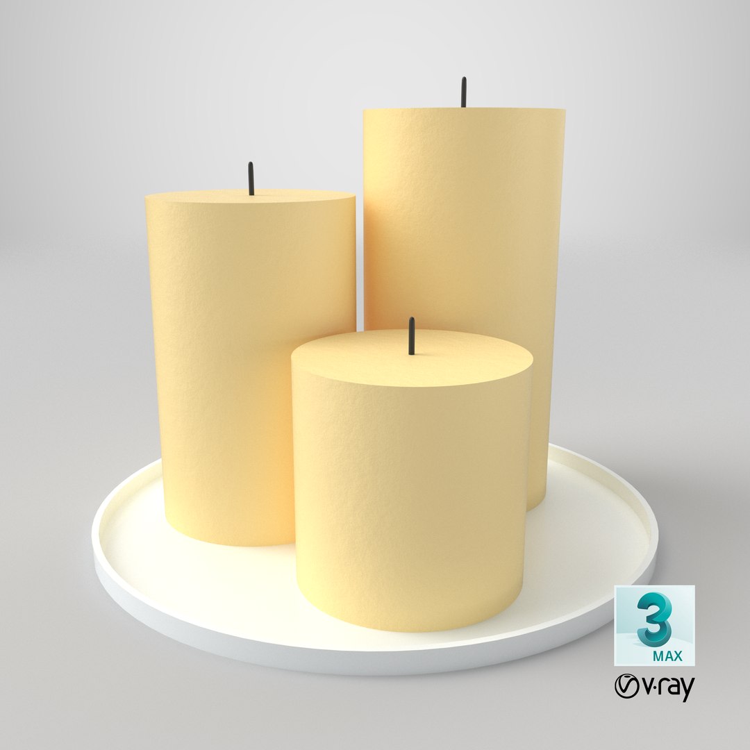 3D 3 Cream Yellow Round Candles 3D Model True Renders UV 4K PBR Textures model https://p.turbosquid.com/ts-thumb/tx/HRT9Zw/XZ/stemcell_max_vray_render/png/1779722854/1920x1080/fit_q87/3a21d6c3d61904cefb91117dfeb03cd2d7a31bd4/stemcell_max_vray_render.jpg