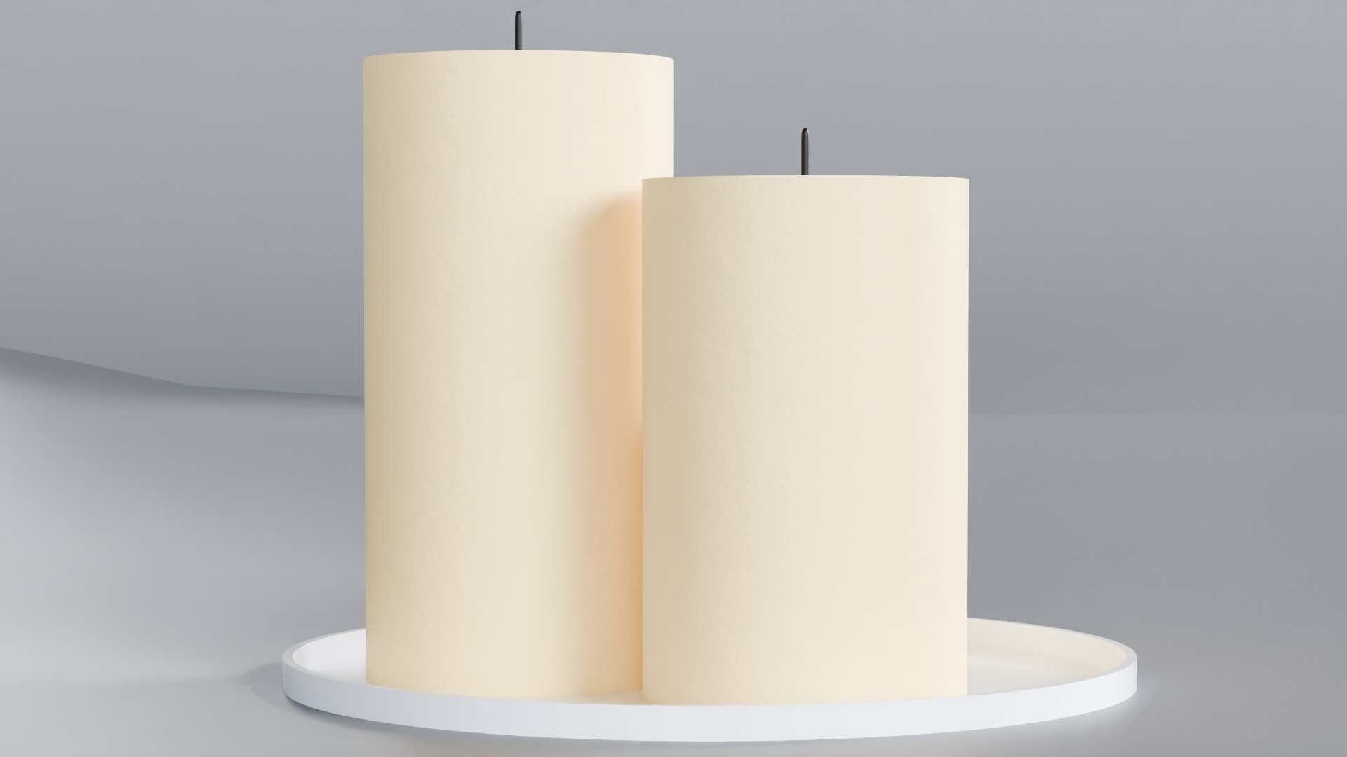 3D 3 Cream Yellow Round Candles 3D Model True Renders UV 4K PBR Textures model https://p.turbosquid.com/ts-thumb/tx/HRT9Zw/fr/round_candles.002/jpg/1773108453/1920x1080/fit_q87/a4c8afd2dbb8467d51e37078439eb8fa8f437a95/round_candles.002.jpg
