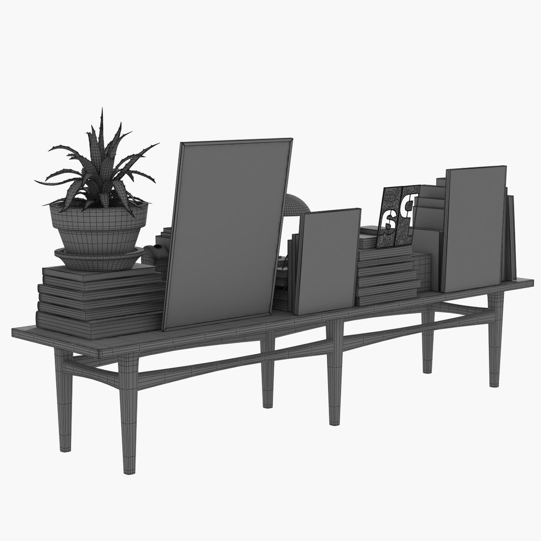 Realistic Books Decorative Set