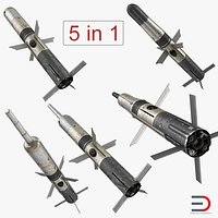 TOW Missiles 3D Models Collection