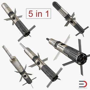 TOW Missiles 3D Models Collection