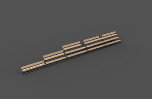 Tribune wooden cam 3D model