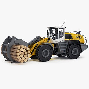Liebherr L580 XPower with Log Grapple