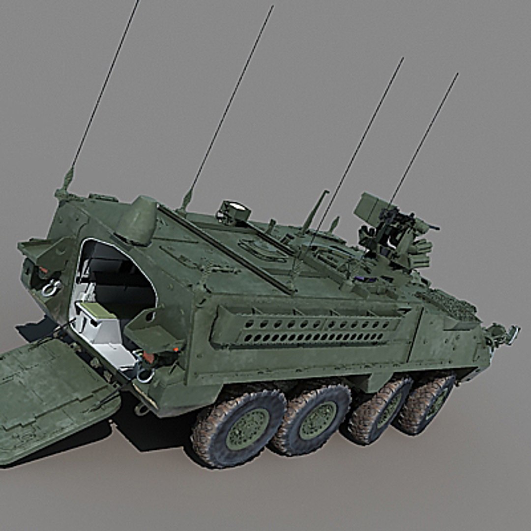 Army M1130 Command Vehicle 3d Model