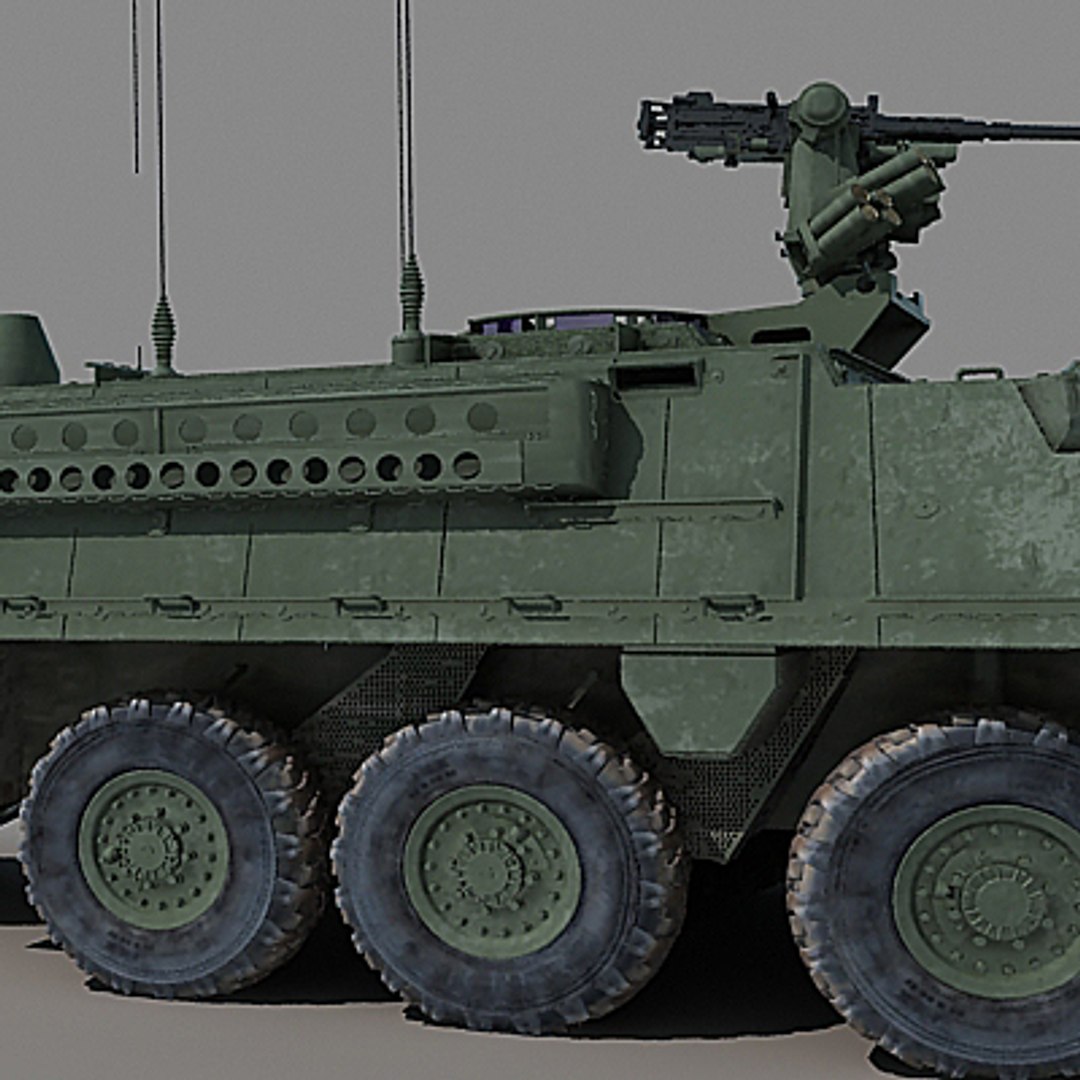 Army M1130 Command Vehicle 3d Model