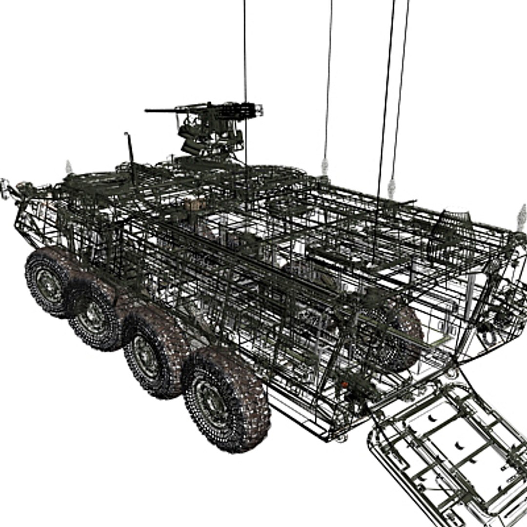 Army M1130 Command Vehicle 3d Model