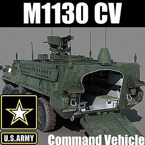 army m1130 command vehicle 3d model