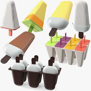 3D Homemade Popsicles Collection model