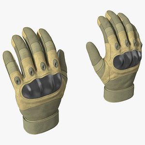 Armor Gloves Khaki Fur