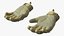 3D Armor Gloves Khaki Fur