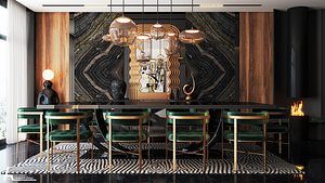 3D Luxury dining room model