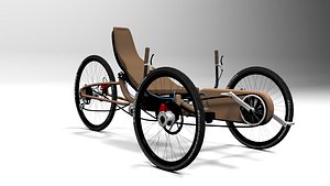 3d model cycle bicycle recumbent