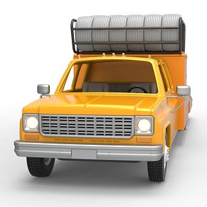 Diecast Vintage Transporter truck for Race car Scale 1 to 25 3D model