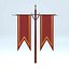 Double Banner Serrated Red
