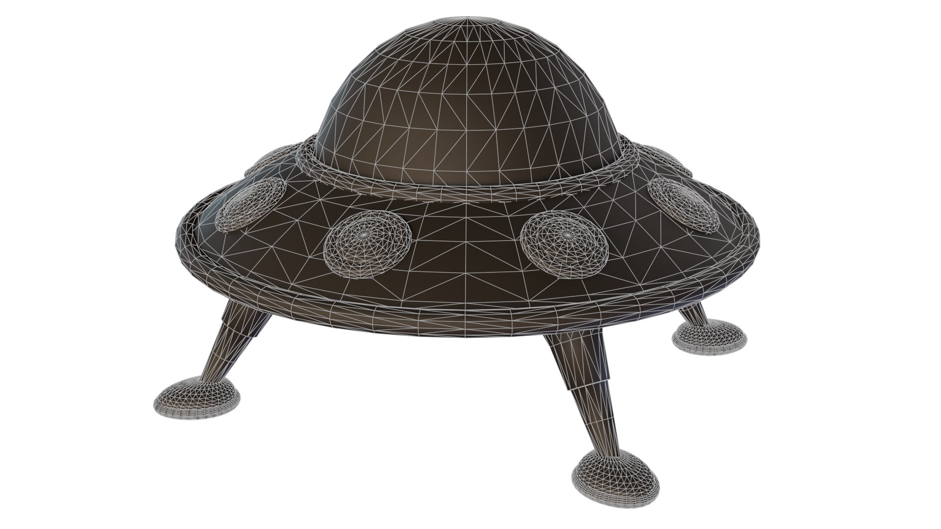 Flying saucer model TurboSquid 2148045