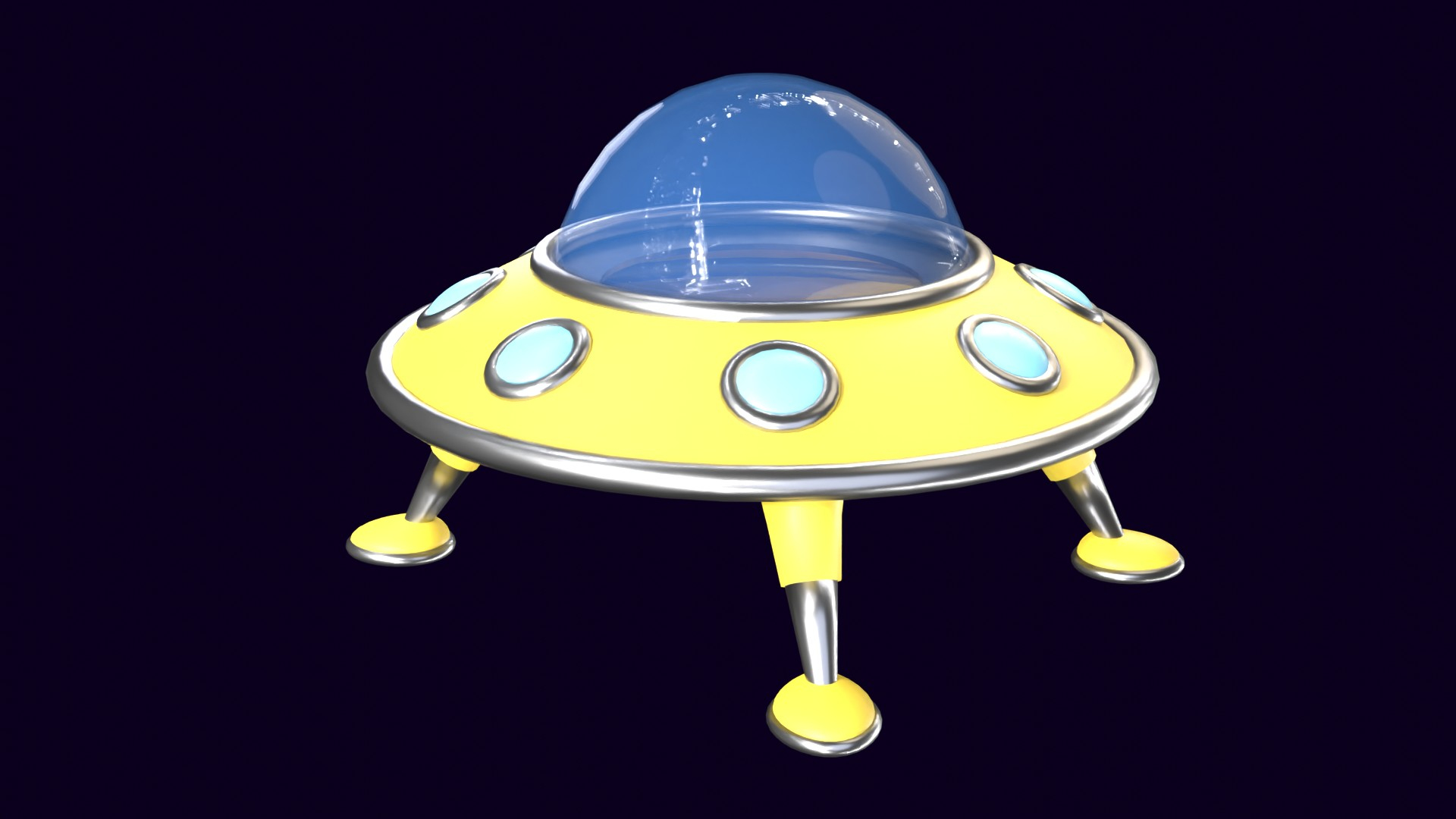 Flying saucer model TurboSquid 2148045