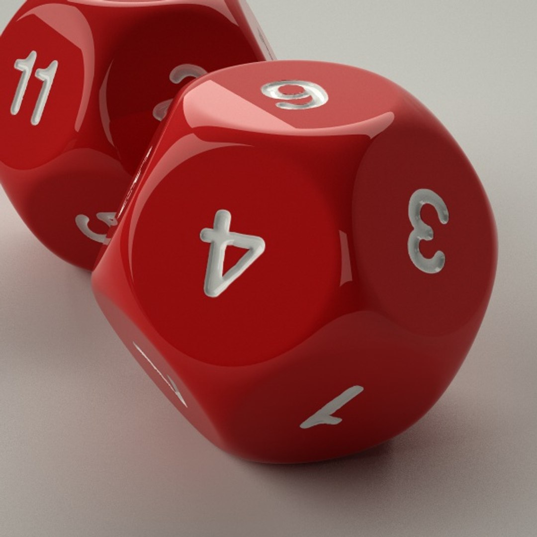 Role Playing Dice 12 3d Dxf
