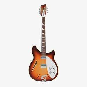 guitar rickenbacker 12 3d model