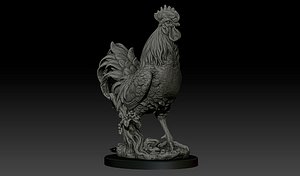 rooster sculpture 3d model