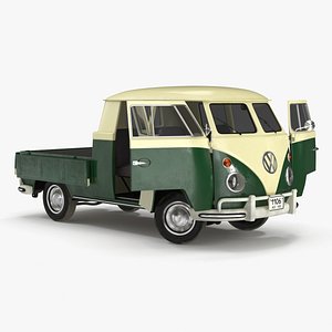 Classic Volkswagen Type 2 Pickup Truck Rigged