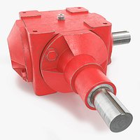 Bevel Gearbox Right Angle Drive Red Used