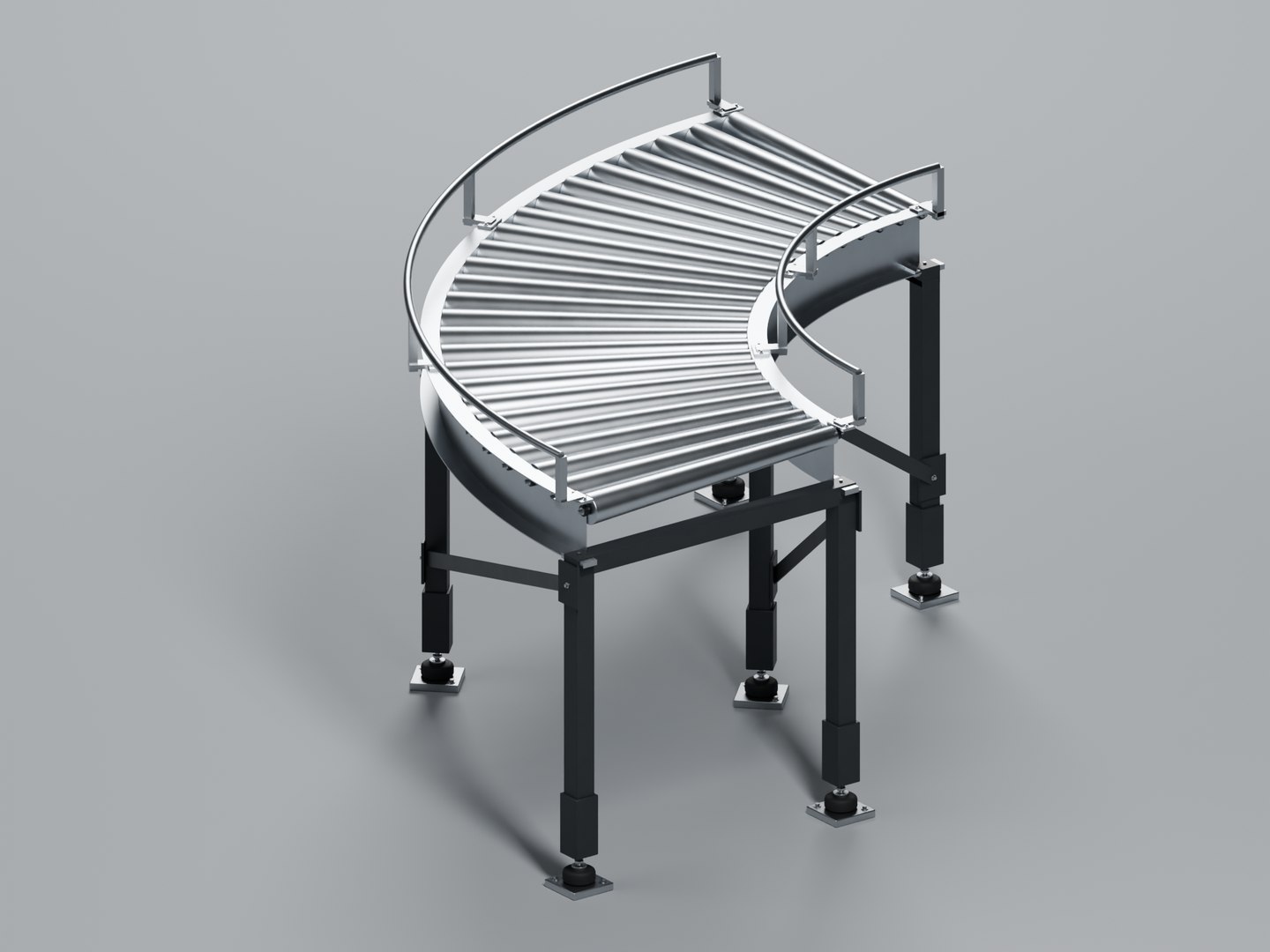 Curved Roller Conveyor model https://p.turbosquid.com/ts-thumb/ty/XPFq05/Lr/06_rear/png/1791749368/1920x1080/fit_q87/0cd2c6513b7156517b36e5e447e2de3b71731e4a/06_rear.jpg
