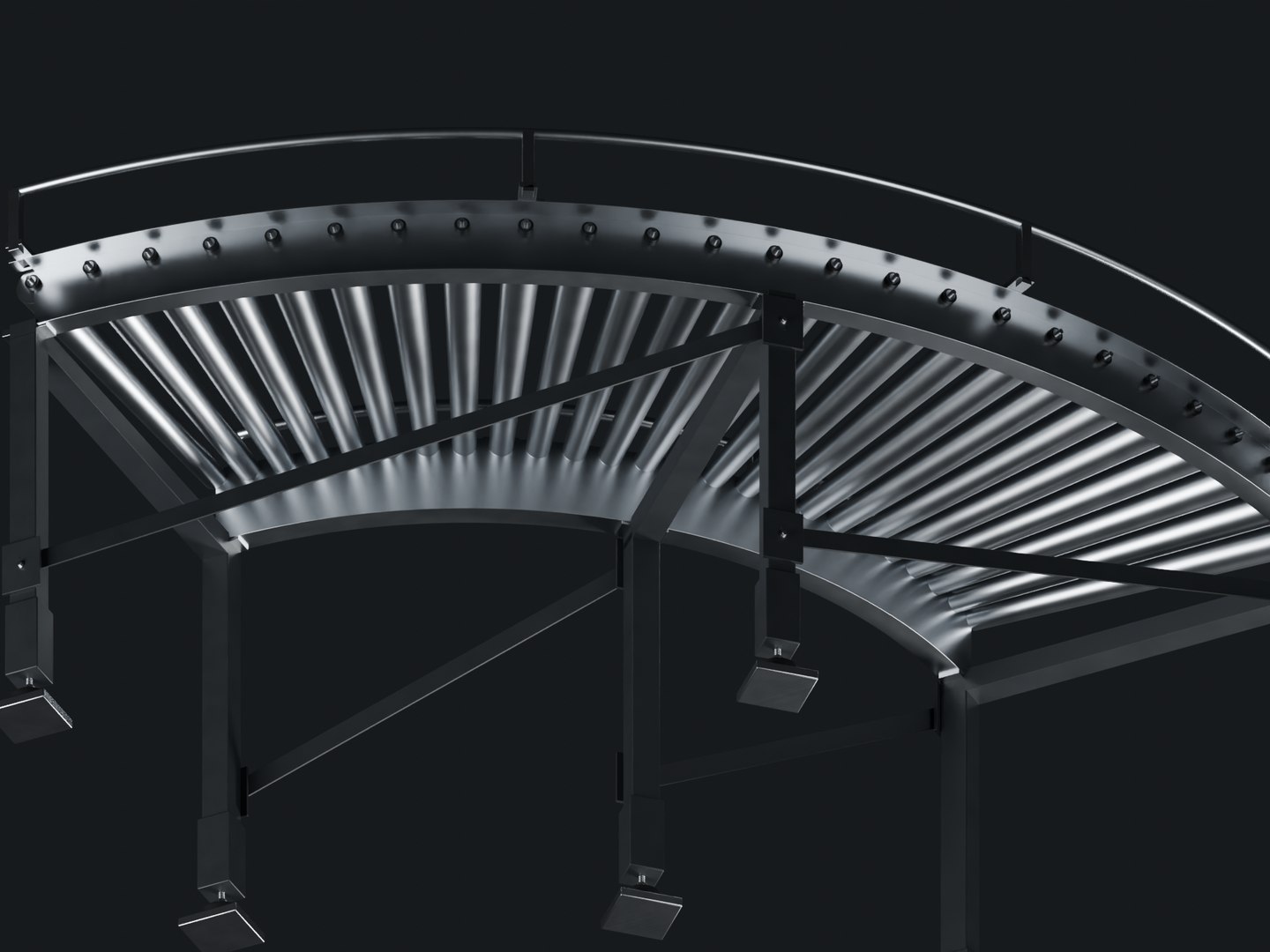 Curved Roller Conveyor model https://p.turbosquid.com/ts-thumb/ty/XPFq05/wo/05_underside/png/1791749368/1920x1080/fit_q87/d7cc12c5d3dcf62258639a013ab89cd833b5823b/05_underside.jpg