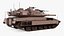 Israeli Tank Merkava 5 Beige Rigged for Cinema 4D 3D