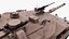 Israeli Tank Merkava 5 Beige Rigged for Cinema 4D 3D